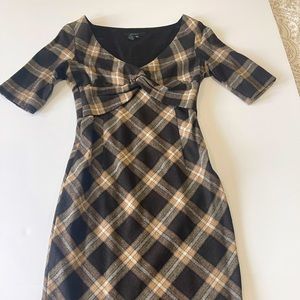 Zara wool dress size S, V neck , knee length ,lined , perfect condition